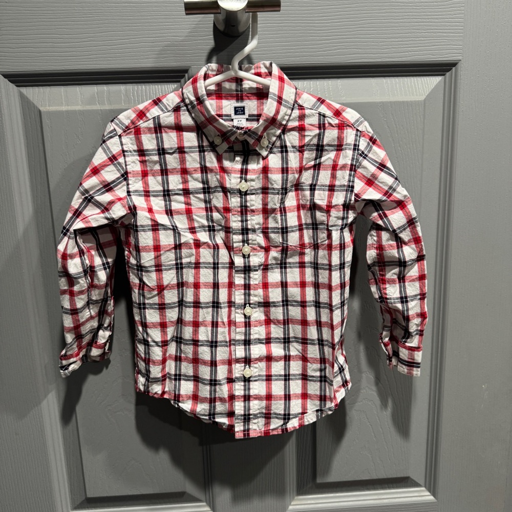 Janie and Jack Boys LS Plaid Shirt - Size 2T